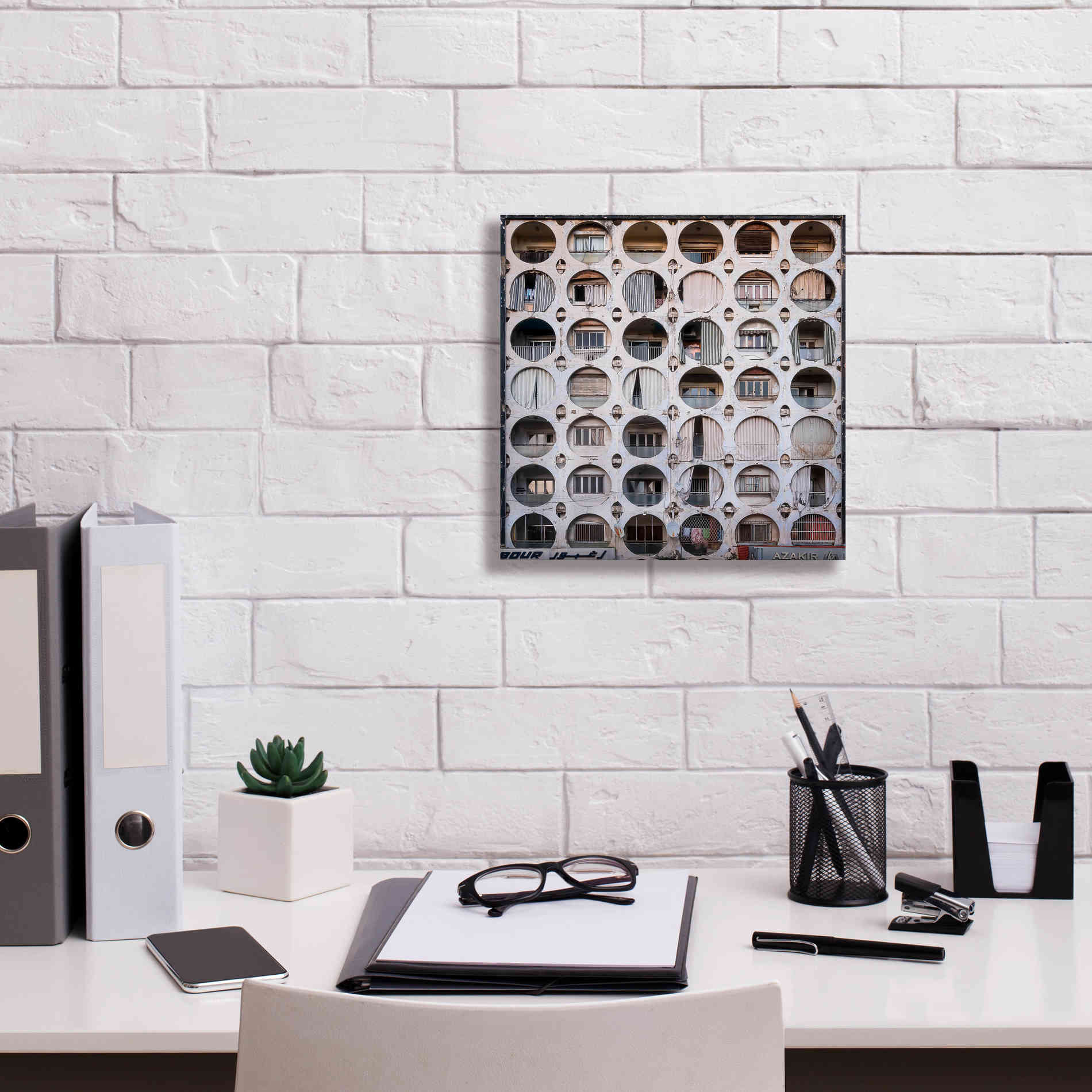 'Oval Appartments' by Roman Robroek Giclee Canvas Wall Art,12 x 12