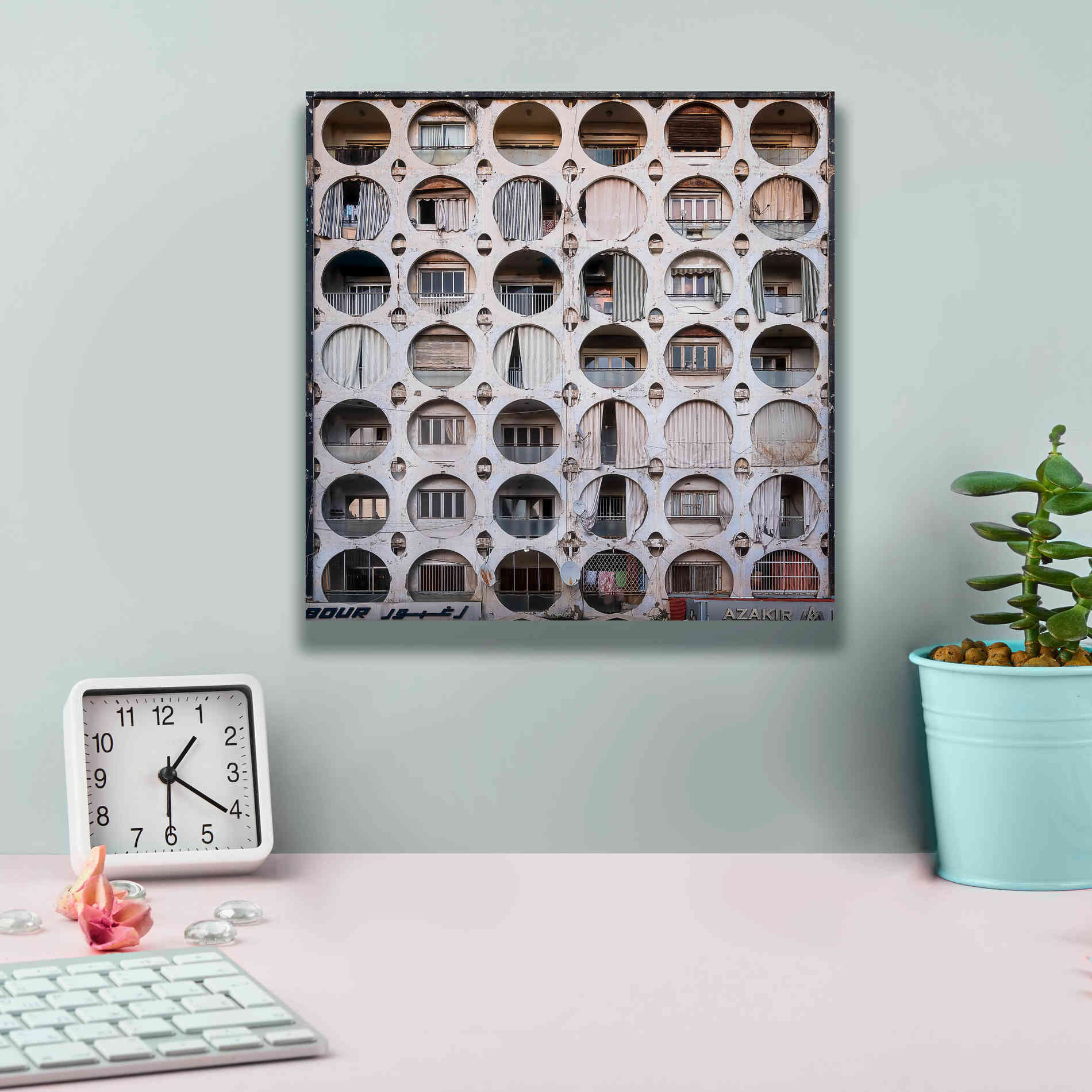 'Oval Appartments' by Roman Robroek Giclee Canvas Wall Art,12 x 12