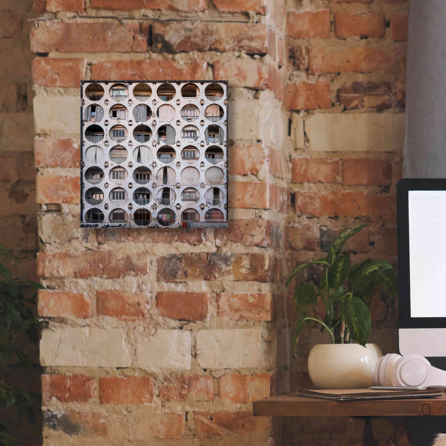 'Oval Appartments' by Roman Robroek Giclee Canvas Wall Art,12 x 12