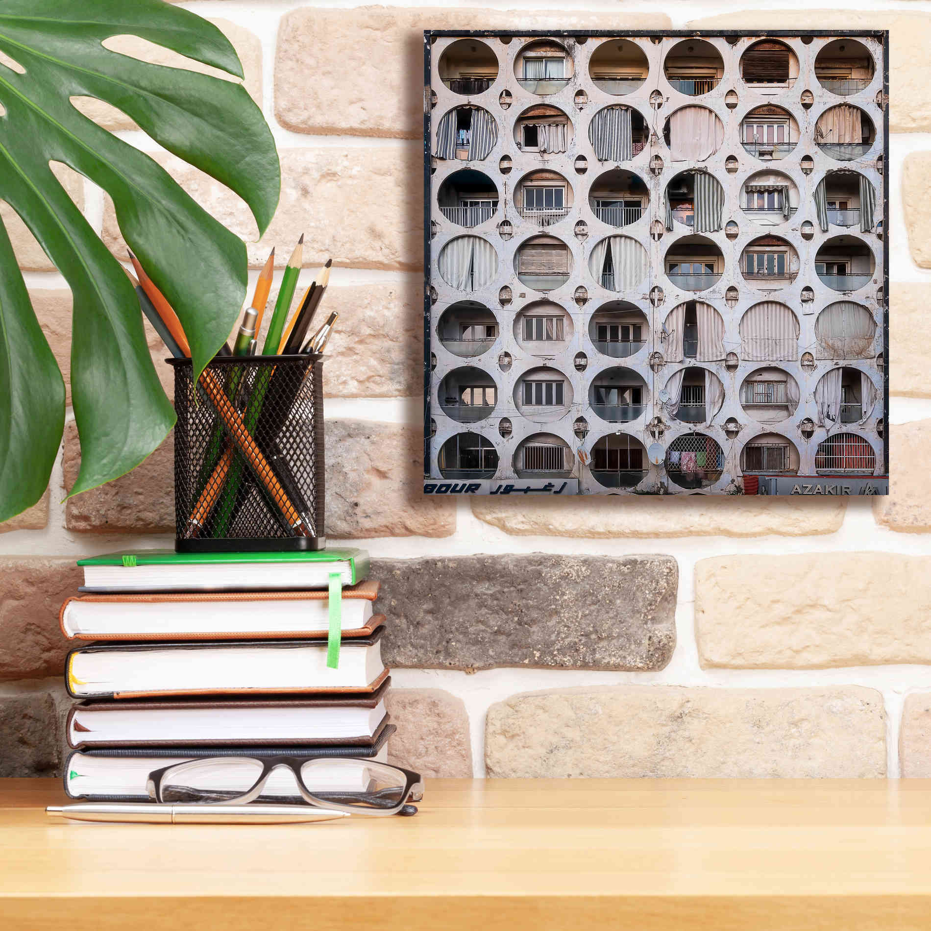 'Oval Appartments' by Roman Robroek Giclee Canvas Wall Art,12 x 12