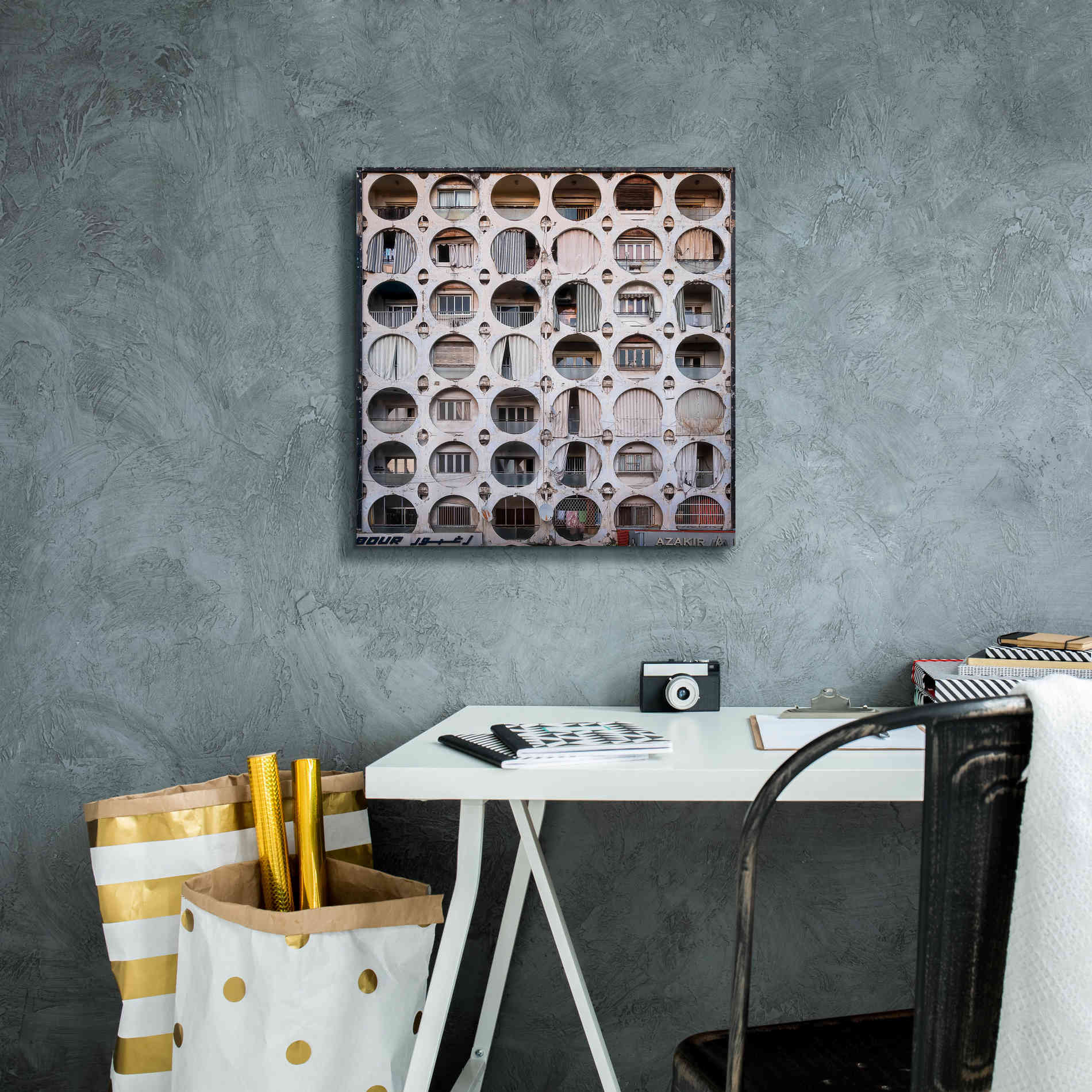 'Oval Appartments' by Roman Robroek Giclee Canvas Wall Art,18 x 18