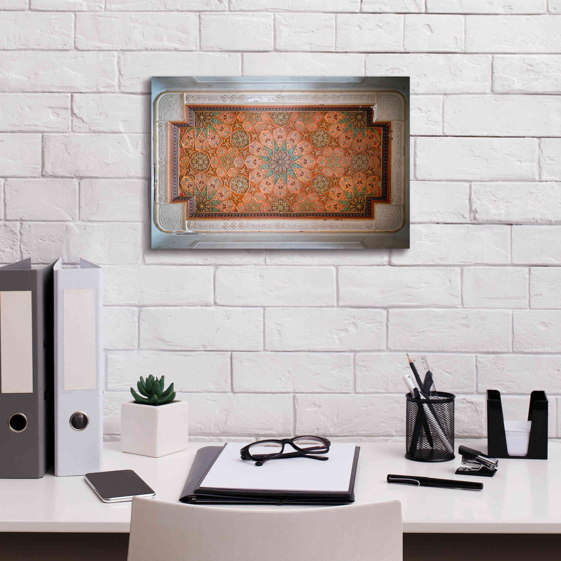 'Sursock Ceiling' by Roman Robroek Giclee Canvas Wall Art,18 x 12