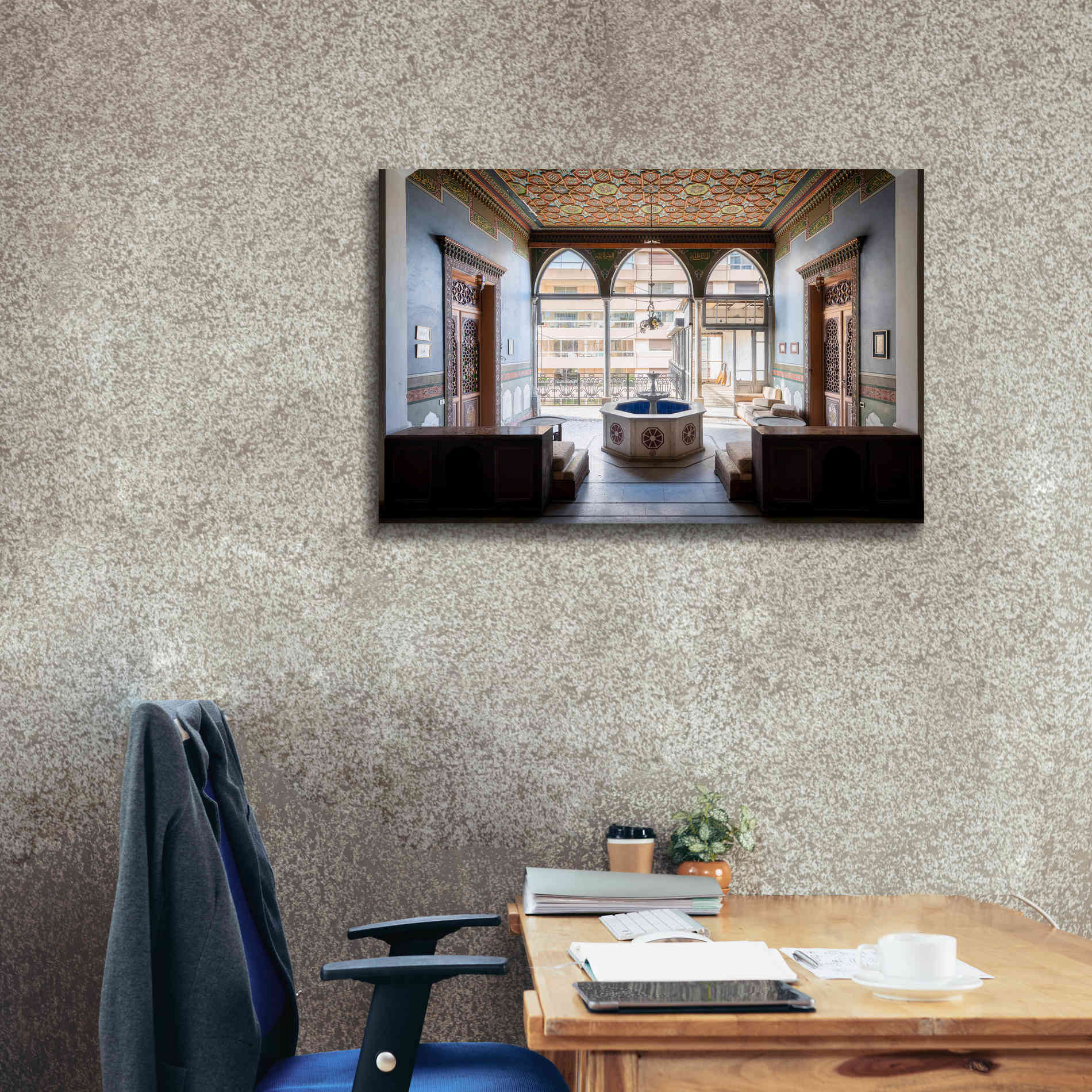 'Tabbal Fountain' by Roman Robroek Giclee Canvas Wall Art,40 x 26