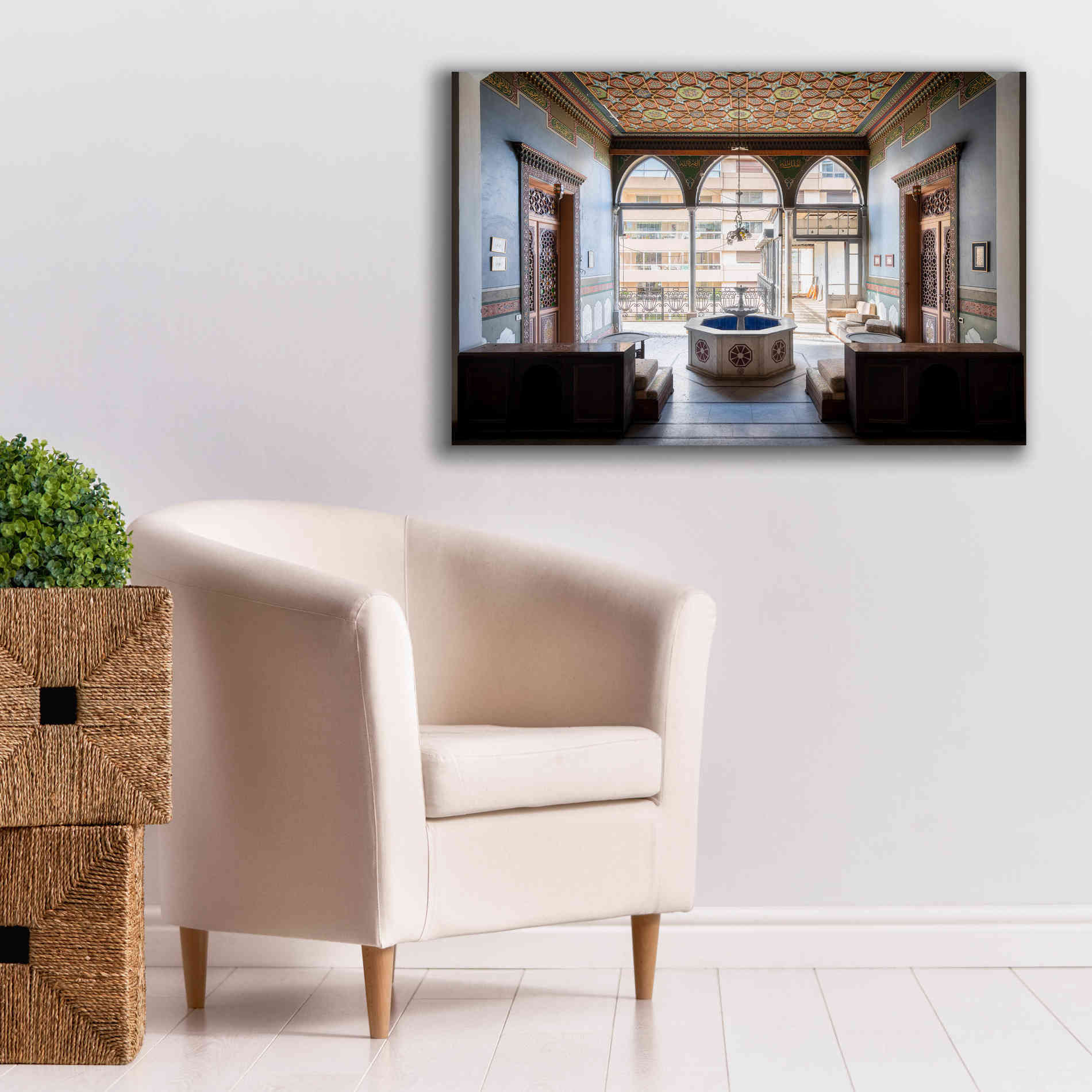 'Tabbal Fountain' by Roman Robroek Giclee Canvas Wall Art,40 x 26