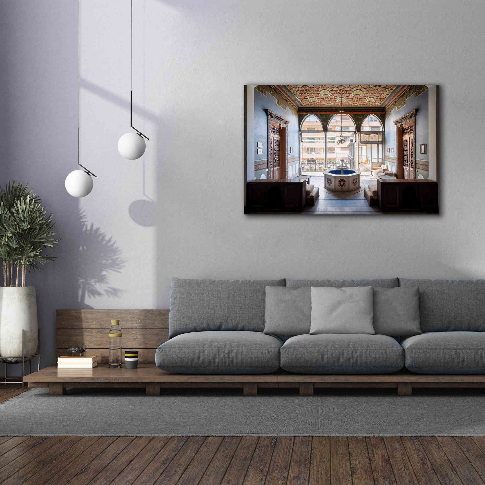 'Tabbal Fountain' by Roman Robroek Giclee Canvas Wall Art,60 x 40