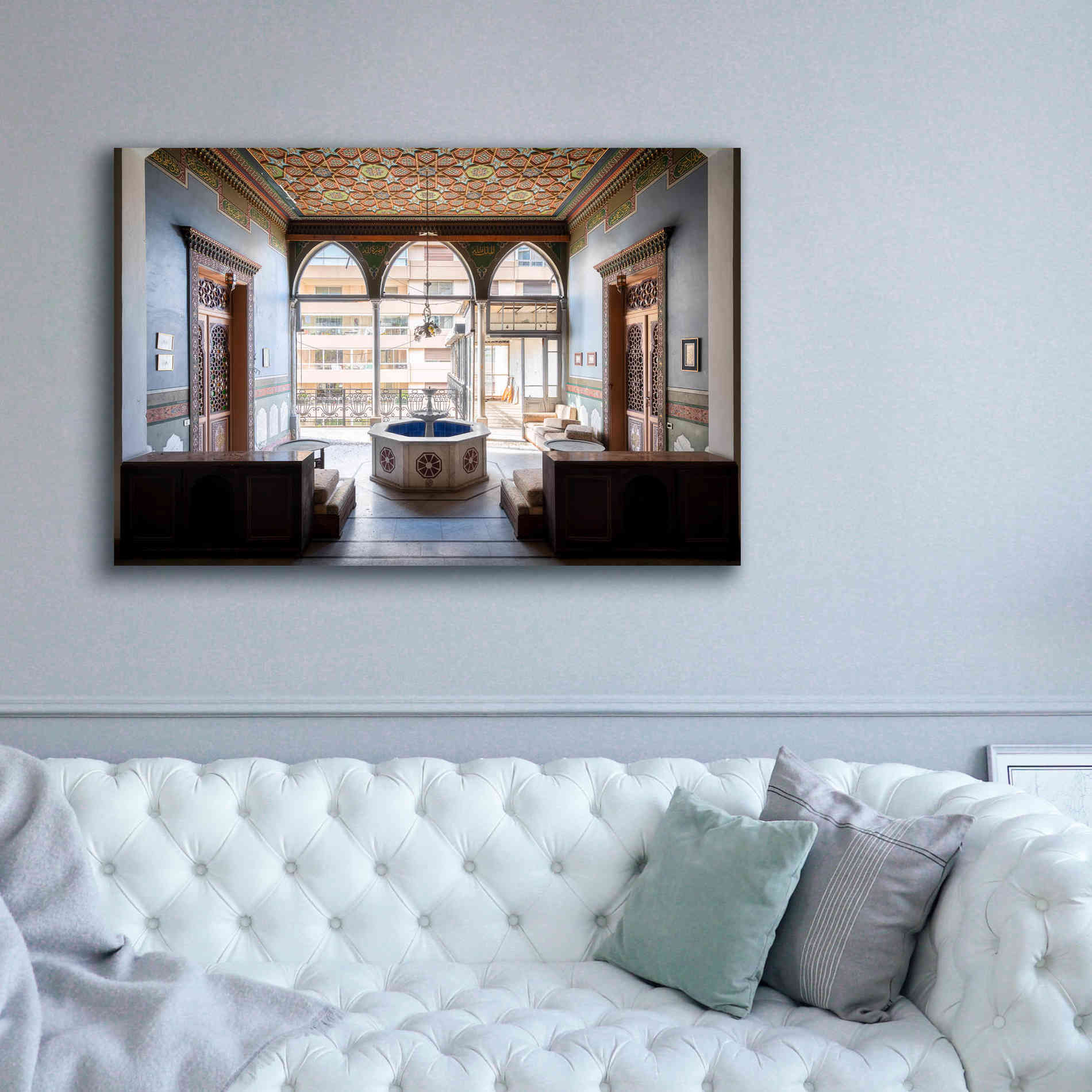 'Tabbal Fountain' by Roman Robroek Giclee Canvas Wall Art,60 x 40