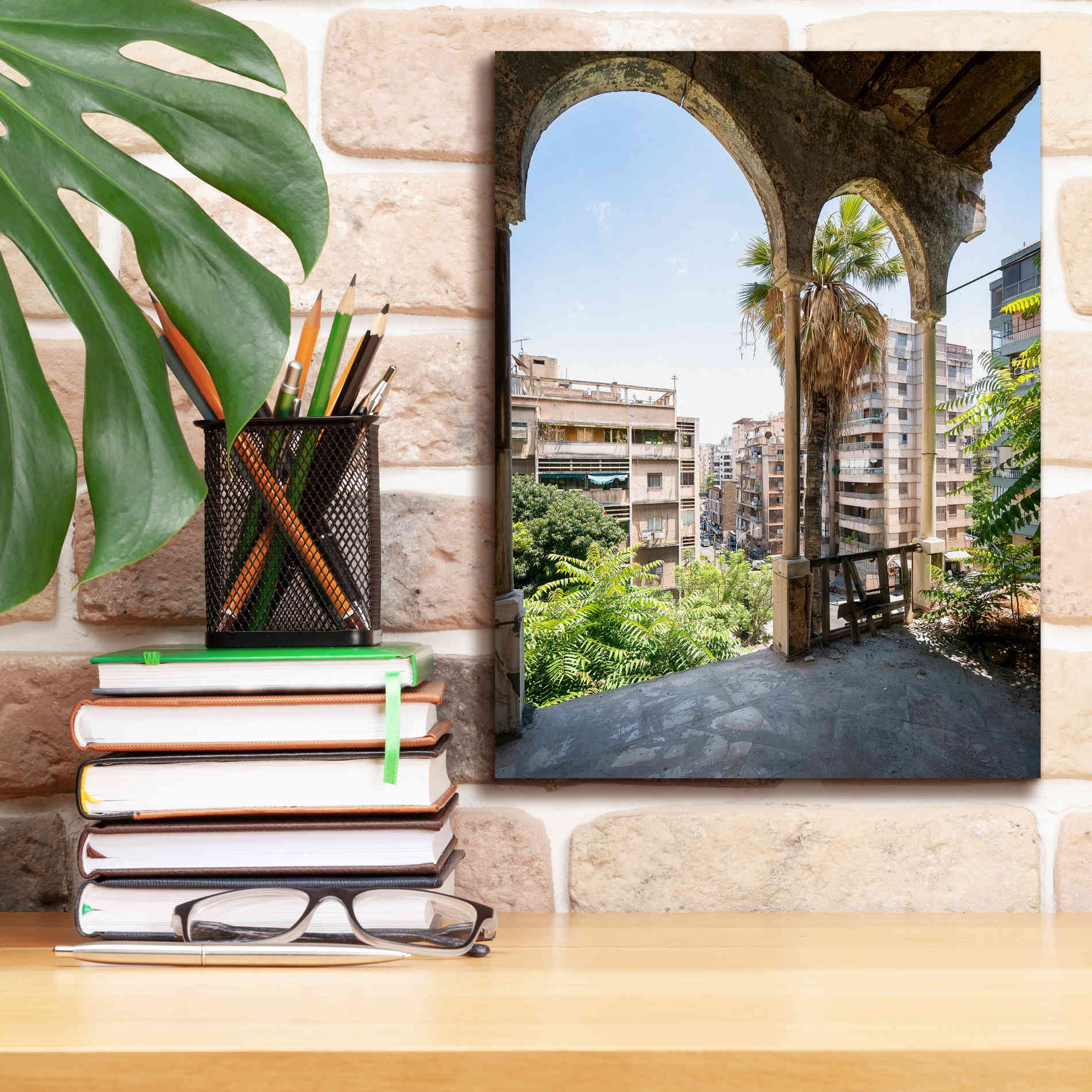 'Cityview From Balcony' by Roman Robroek Giclee Canvas Wall Art,12 x 16