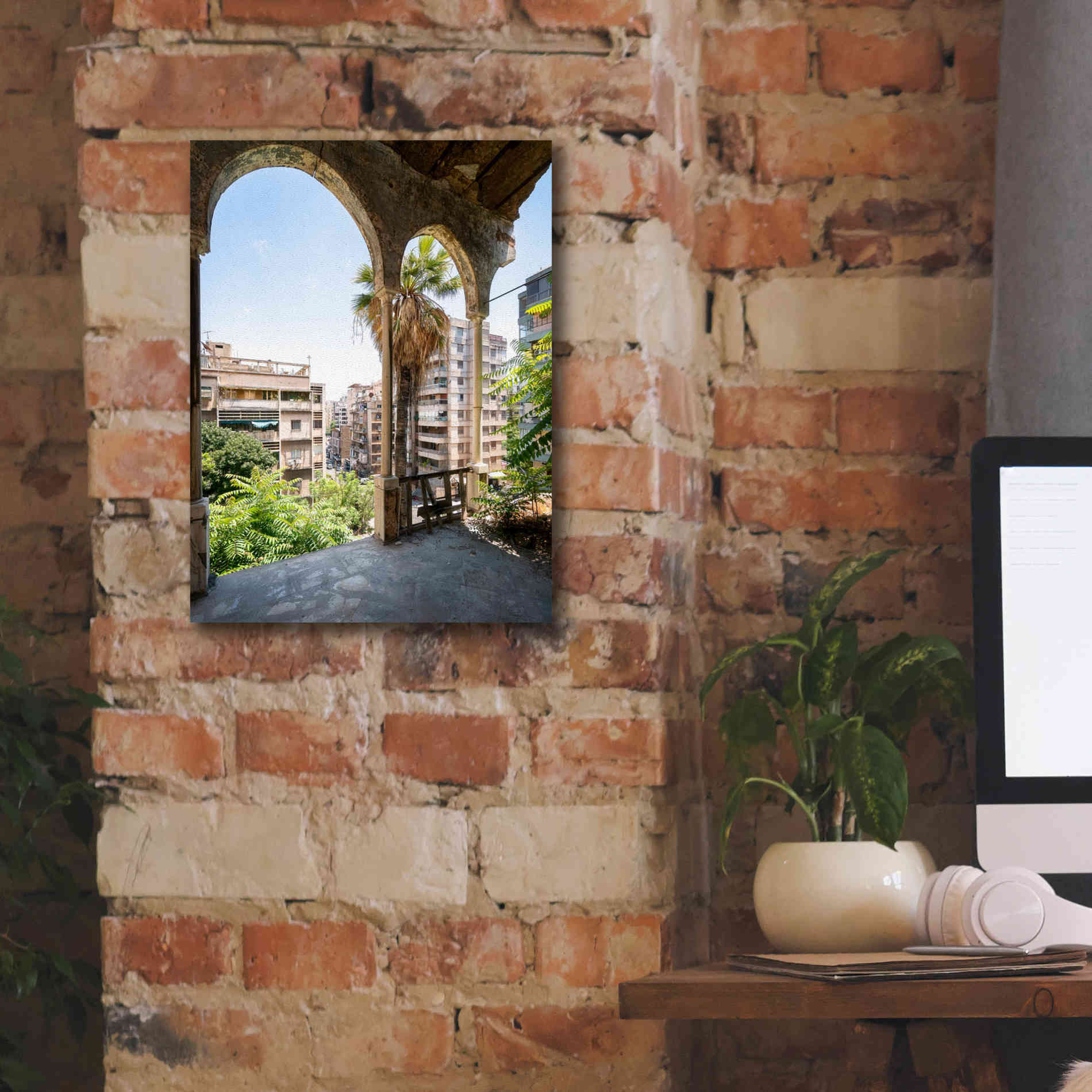 'Cityview From Balcony' by Roman Robroek Giclee Canvas Wall Art,12 x 16