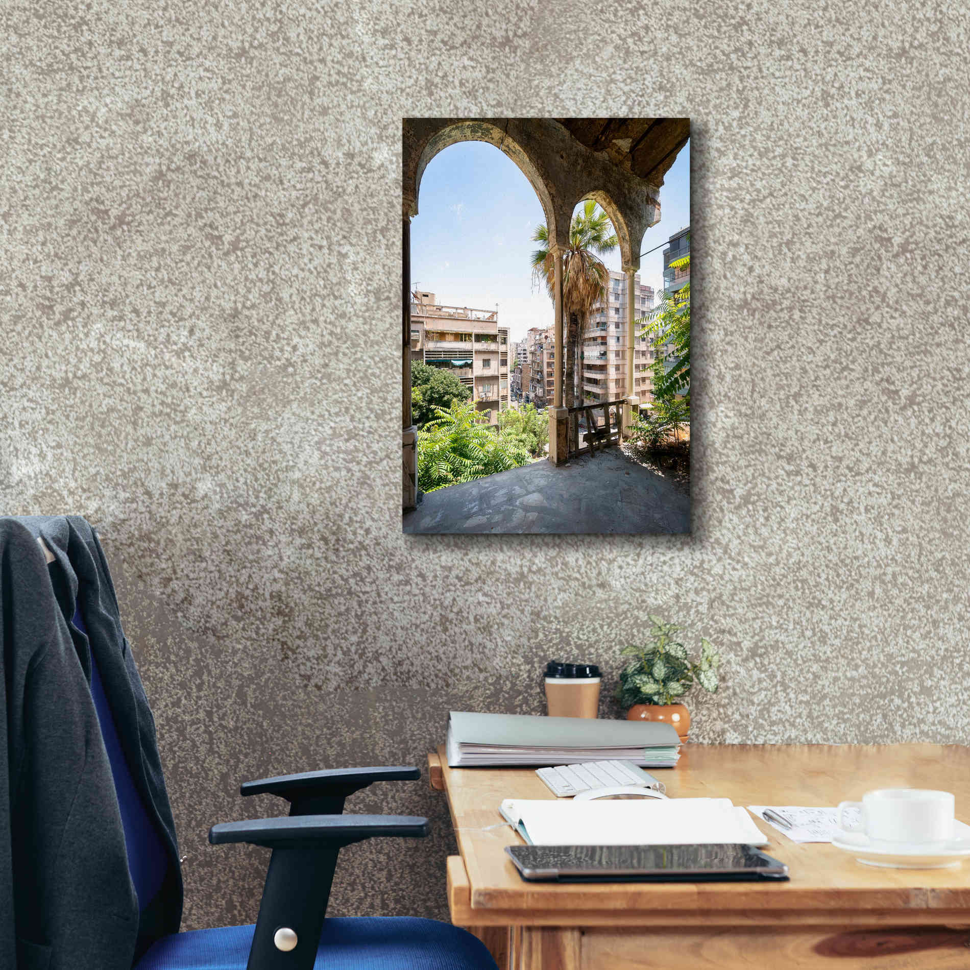 'Cityview From Balcony' by Roman Robroek Giclee Canvas Wall Art,18 x 26