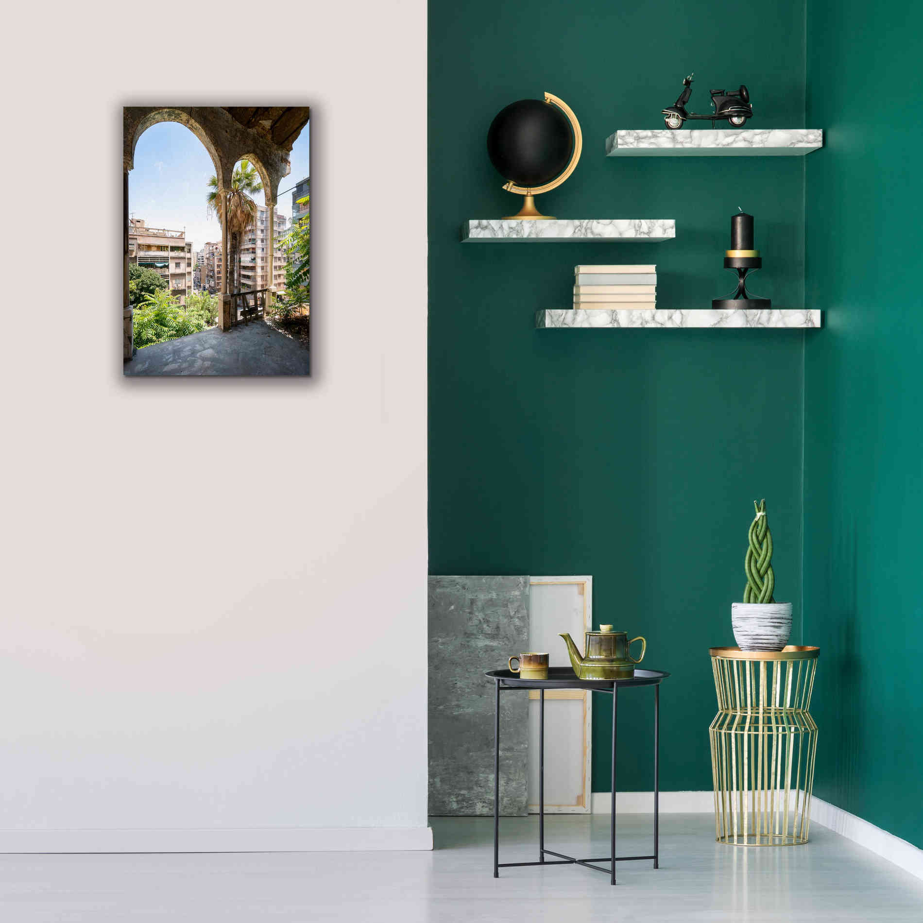 'Cityview From Balcony' by Roman Robroek Giclee Canvas Wall Art,18 x 26