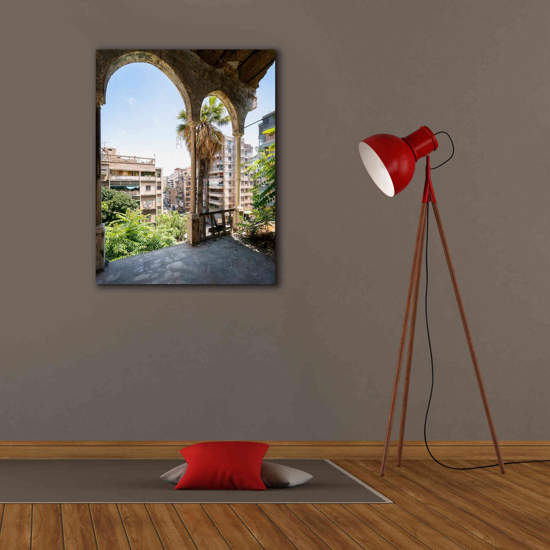 'Cityview From Balcony' by Roman Robroek Giclee Canvas Wall Art,26 x 34