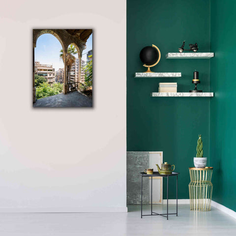Image of 'Cityview From Balcony' by Roman Robroek Giclee Canvas Wall Art,26 x 34