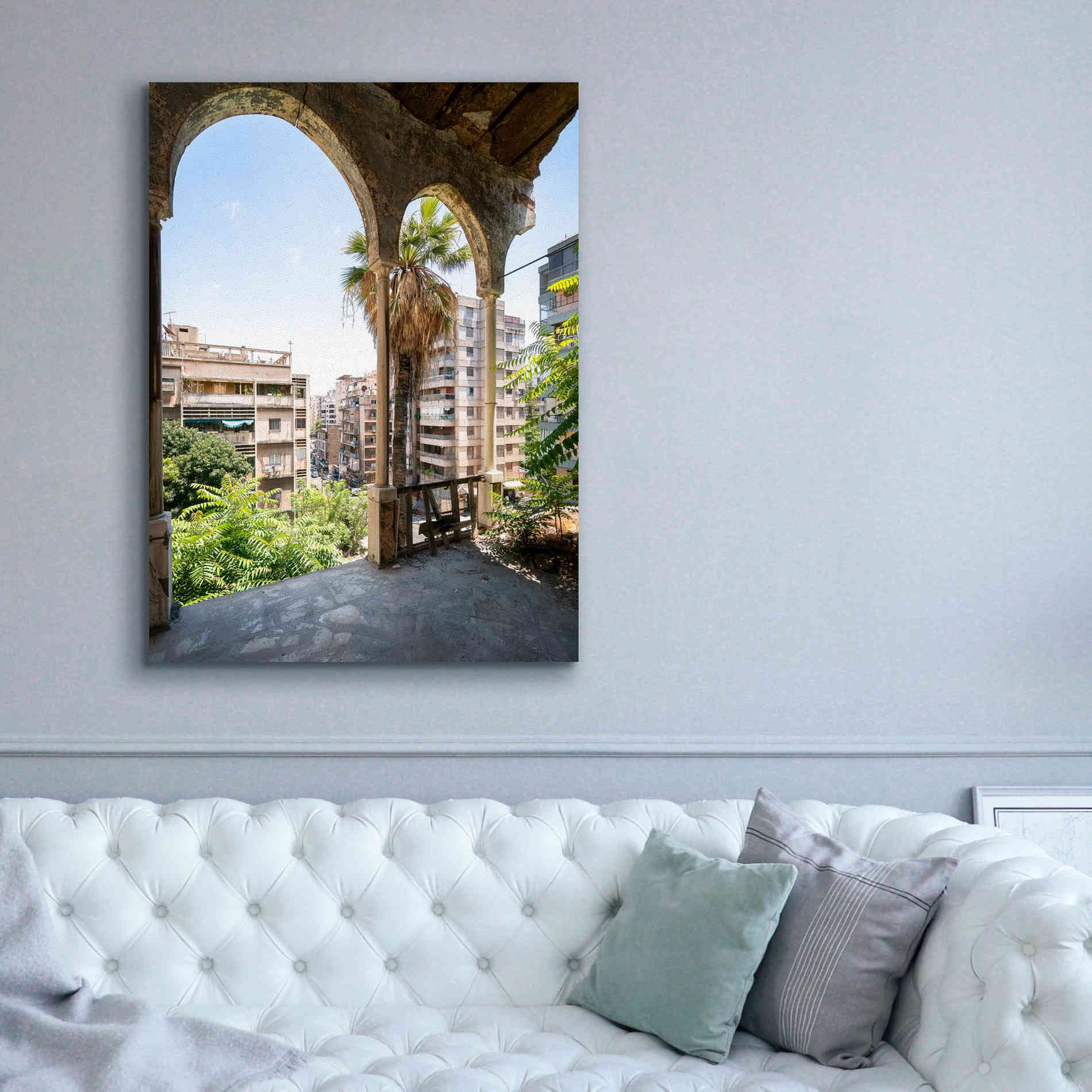 'Cityview From Balcony' by Roman Robroek Giclee Canvas Wall Art,40 x 54