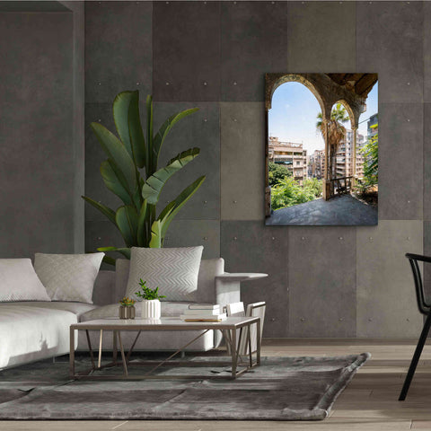 Image of 'Cityview From Balcony' by Roman Robroek Giclee Canvas Wall Art,40 x 54