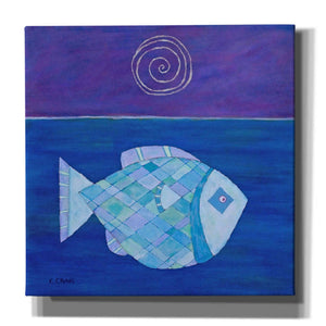 'Fish with Spiral Moon by Casey Craig Giclee Canvas Wall Art