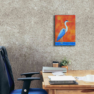 'Blue Heron by Casey Craig Giclee Canvas Wall Art,12 x 18