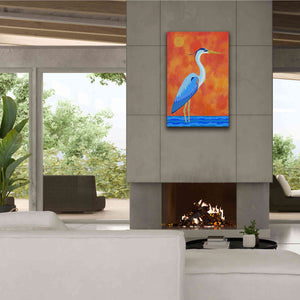 'Blue Heron by Casey Craig Giclee Canvas Wall Art,26 x 40