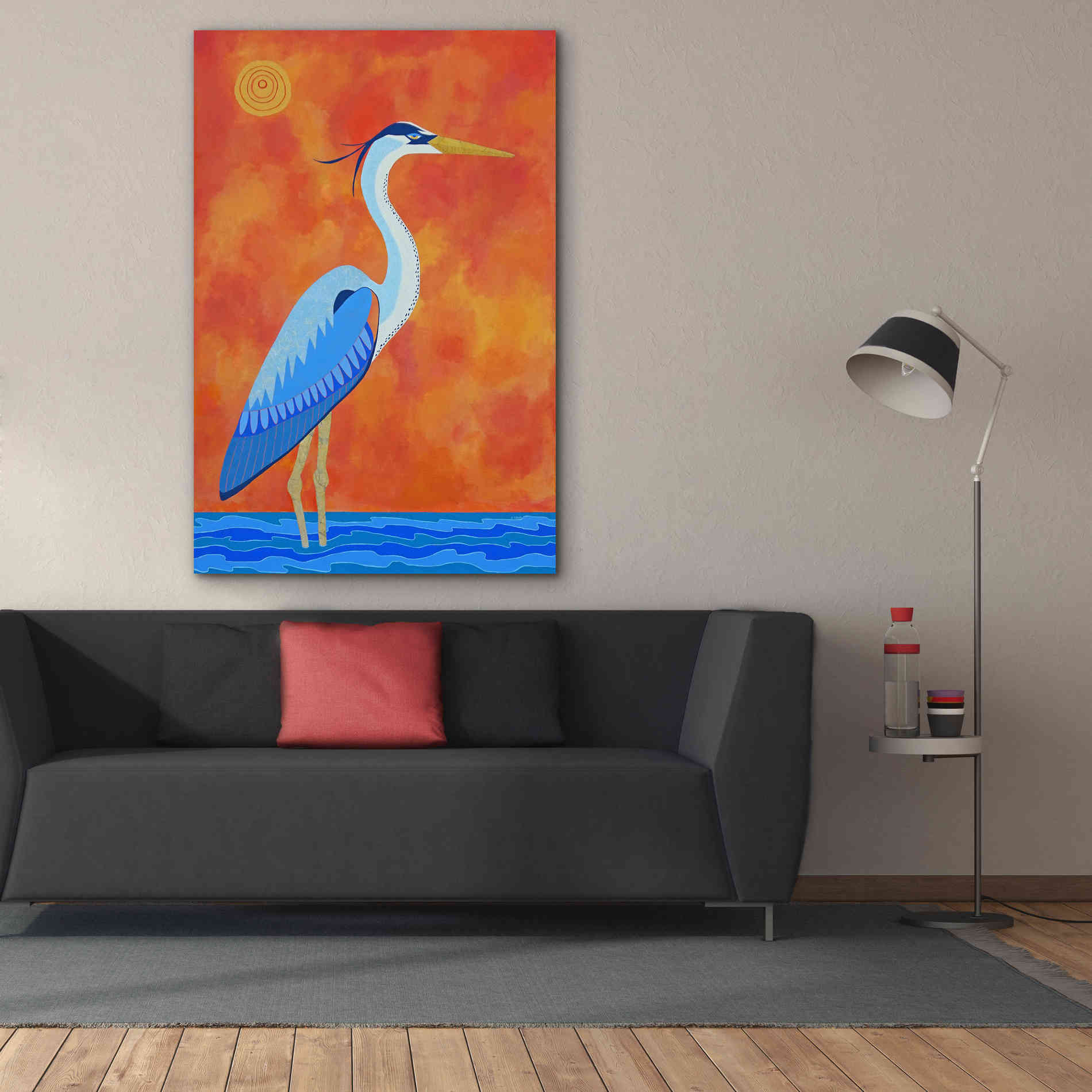 'Blue Heron by Casey Craig Giclee Canvas Wall Art,40 x 60