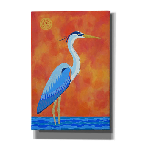 Image of 'Blue Heron by Casey Craig Giclee Canvas Wall Art