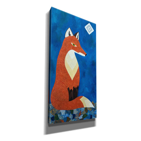 Image of 'Fox Under Diamond Moon by Casey Craig Giclee Canvas Wall Art