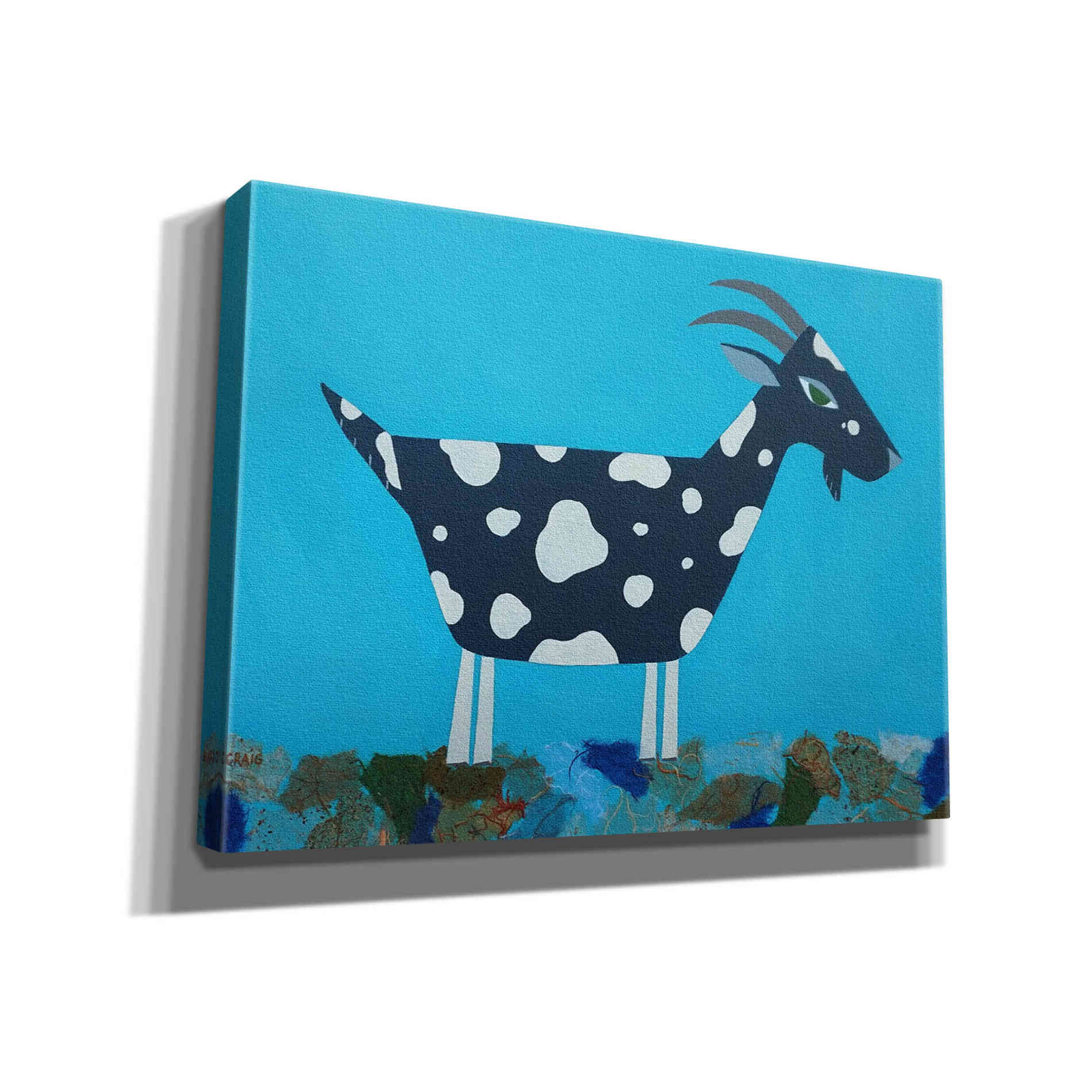 'Fergus The Goat by Casey Craig Giclee Canvas Wall Art