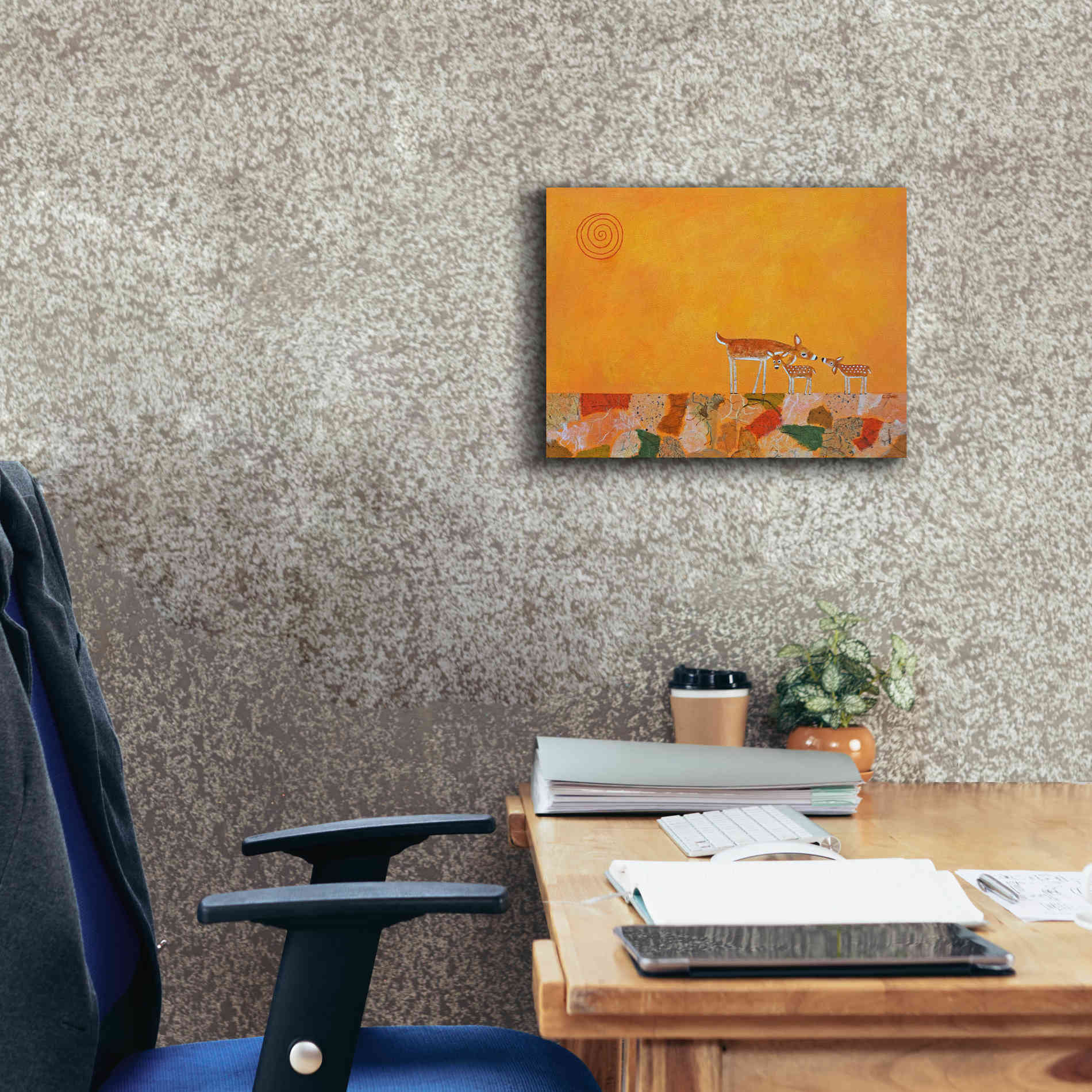 'Fawns At Dawn by Casey Craig Giclee Canvas Wall Art,16 x 12