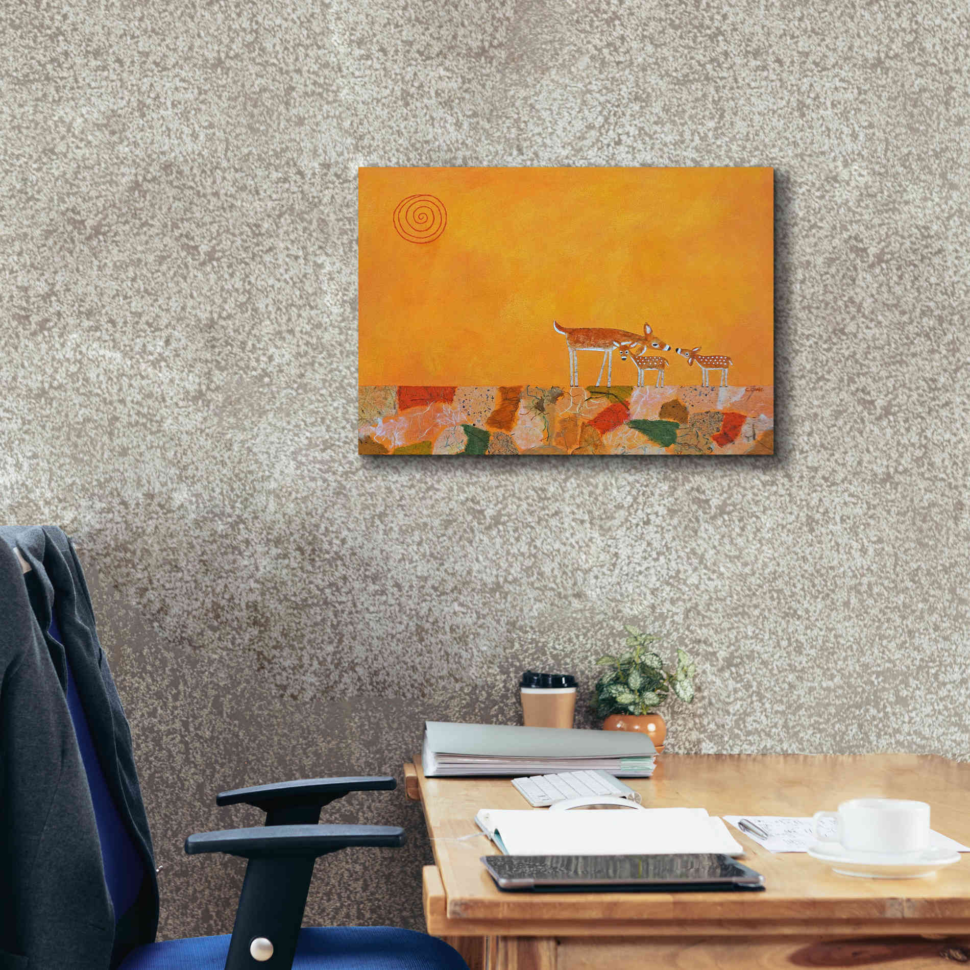 'Fawns At Dawn by Casey Craig Giclee Canvas Wall Art,26 x 18