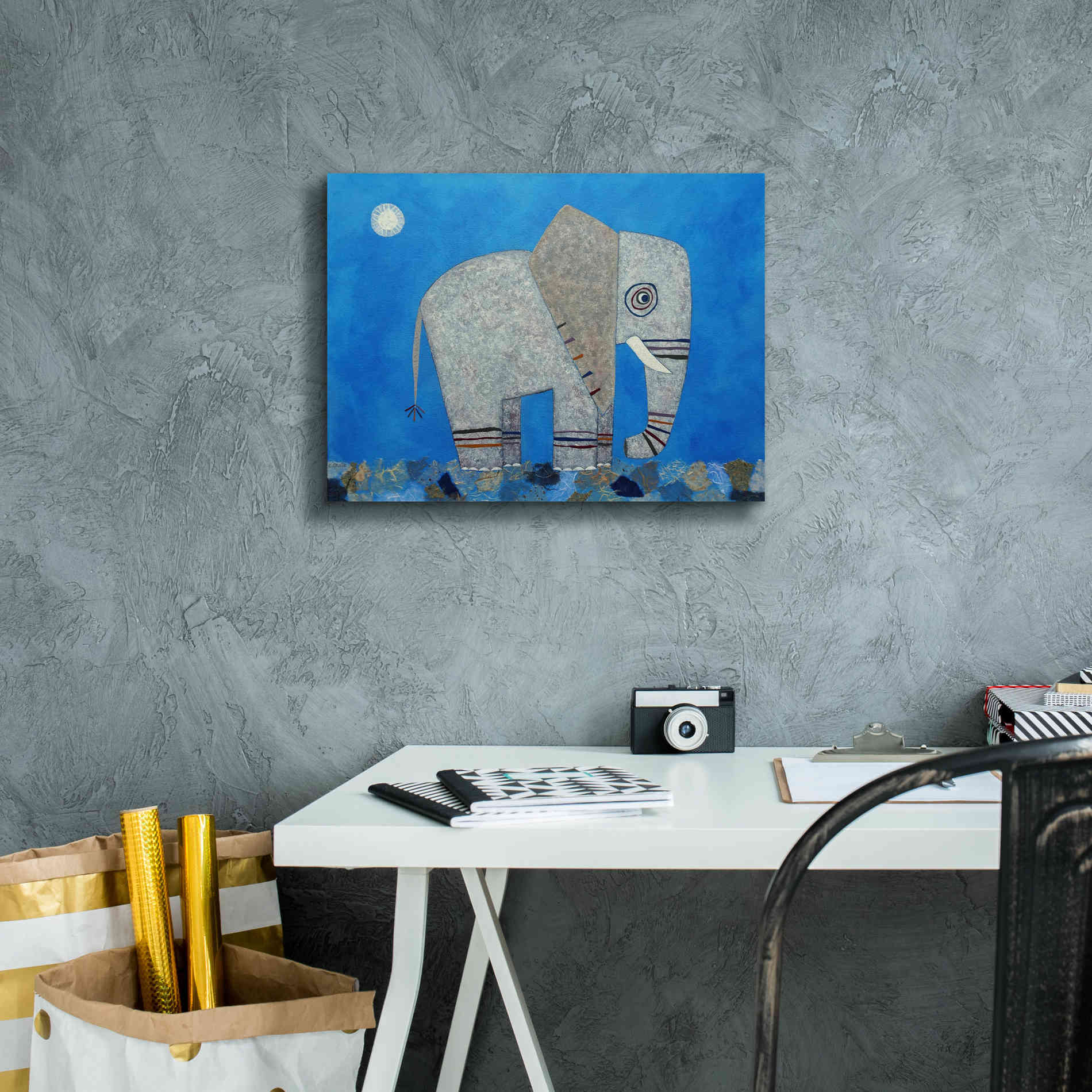 'Everything Else Is Irrelephant by Casey Craig Giclee Canvas Wall Art,16 x 12