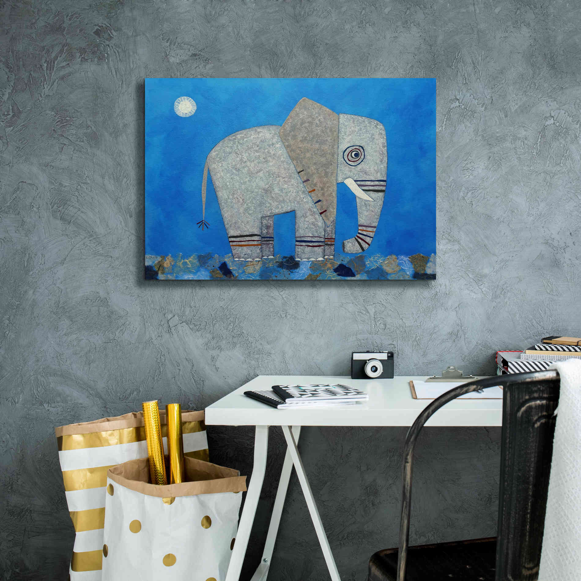 'Everything Else Is Irrelephant by Casey Craig Giclee Canvas Wall Art,26 x 18