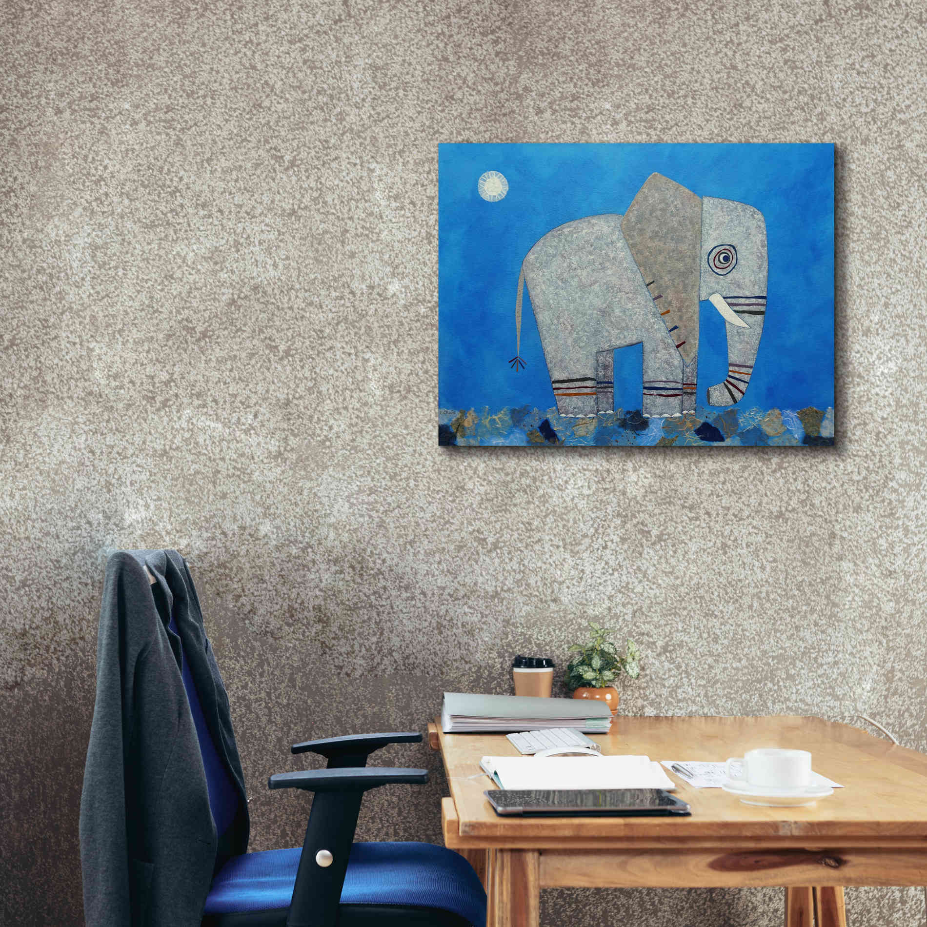 'Everything Else Is Irrelephant by Casey Craig Giclee Canvas Wall Art,34 x 26