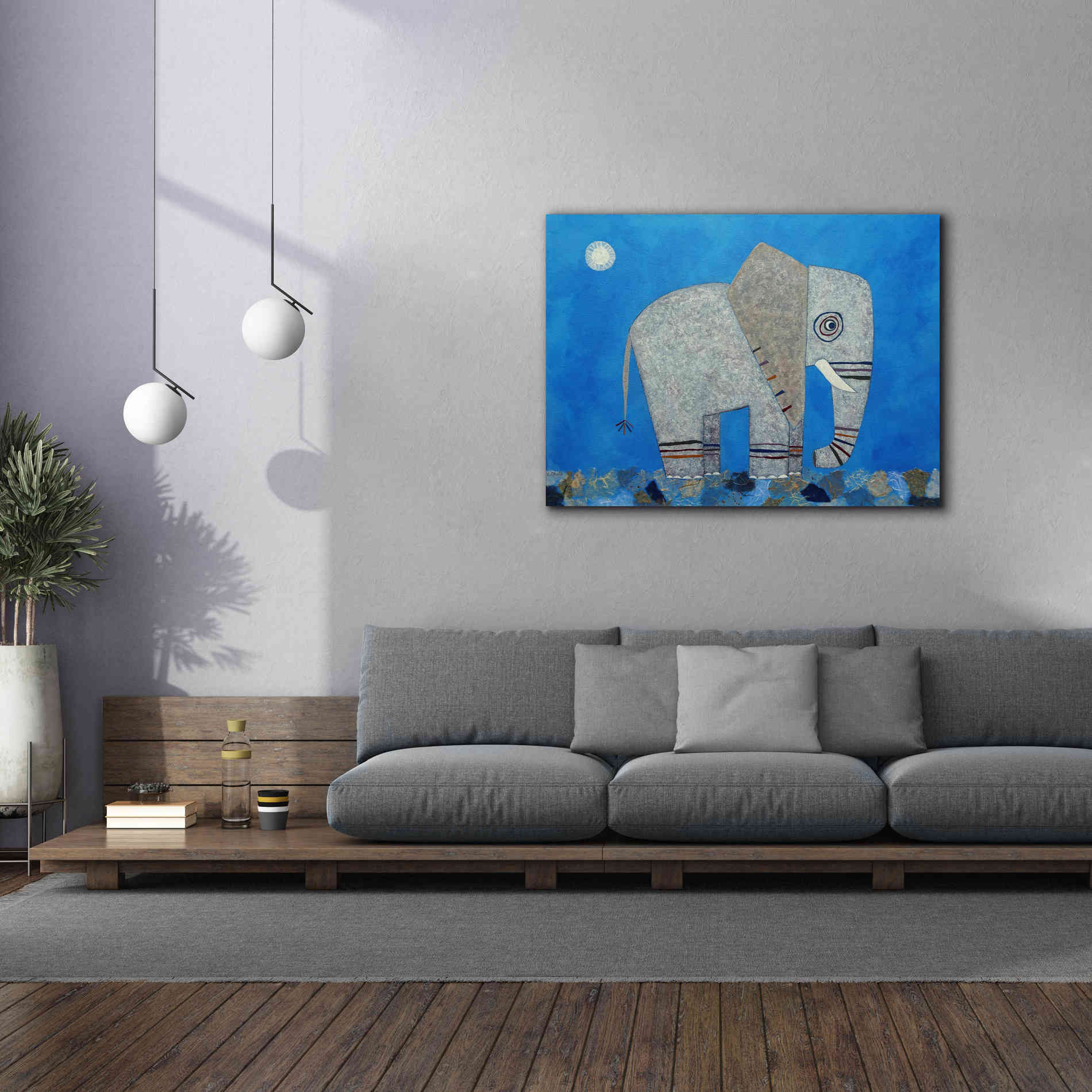 'Everything Else Is Irrelephant by Casey Craig Giclee Canvas Wall Art,54 x 40