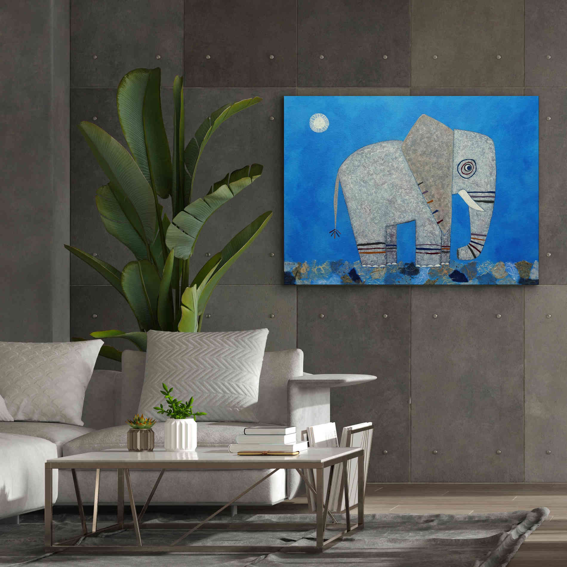 'Everything Else Is Irrelephant by Casey Craig Giclee Canvas Wall Art,54 x 40