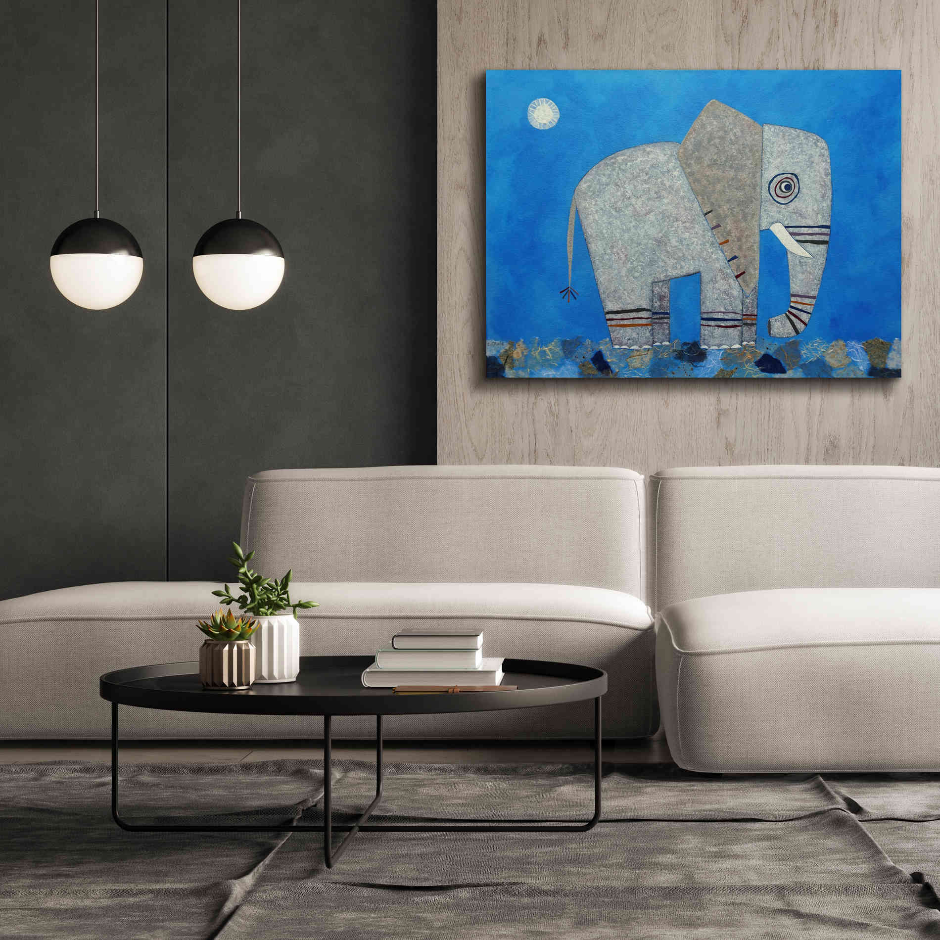 'Everything Else Is Irrelephant by Casey Craig Giclee Canvas Wall Art,54 x 40