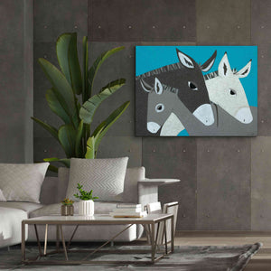 'Donkey Family by Casey Craig Giclee Canvas Wall Art,54 x 40
