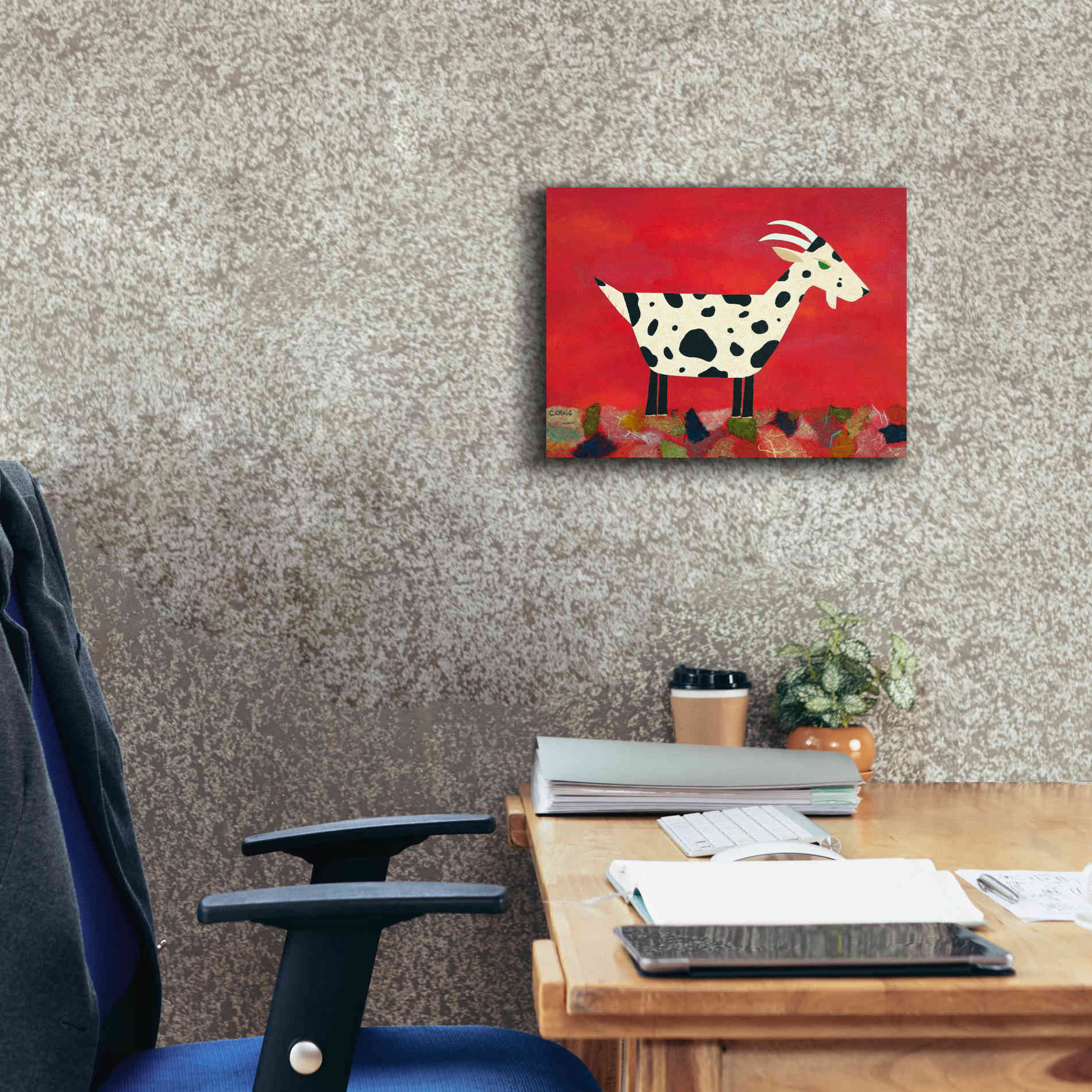 'Vincent Van Goat by Casey Craig Giclee Canvas Wall Art,16 x 12