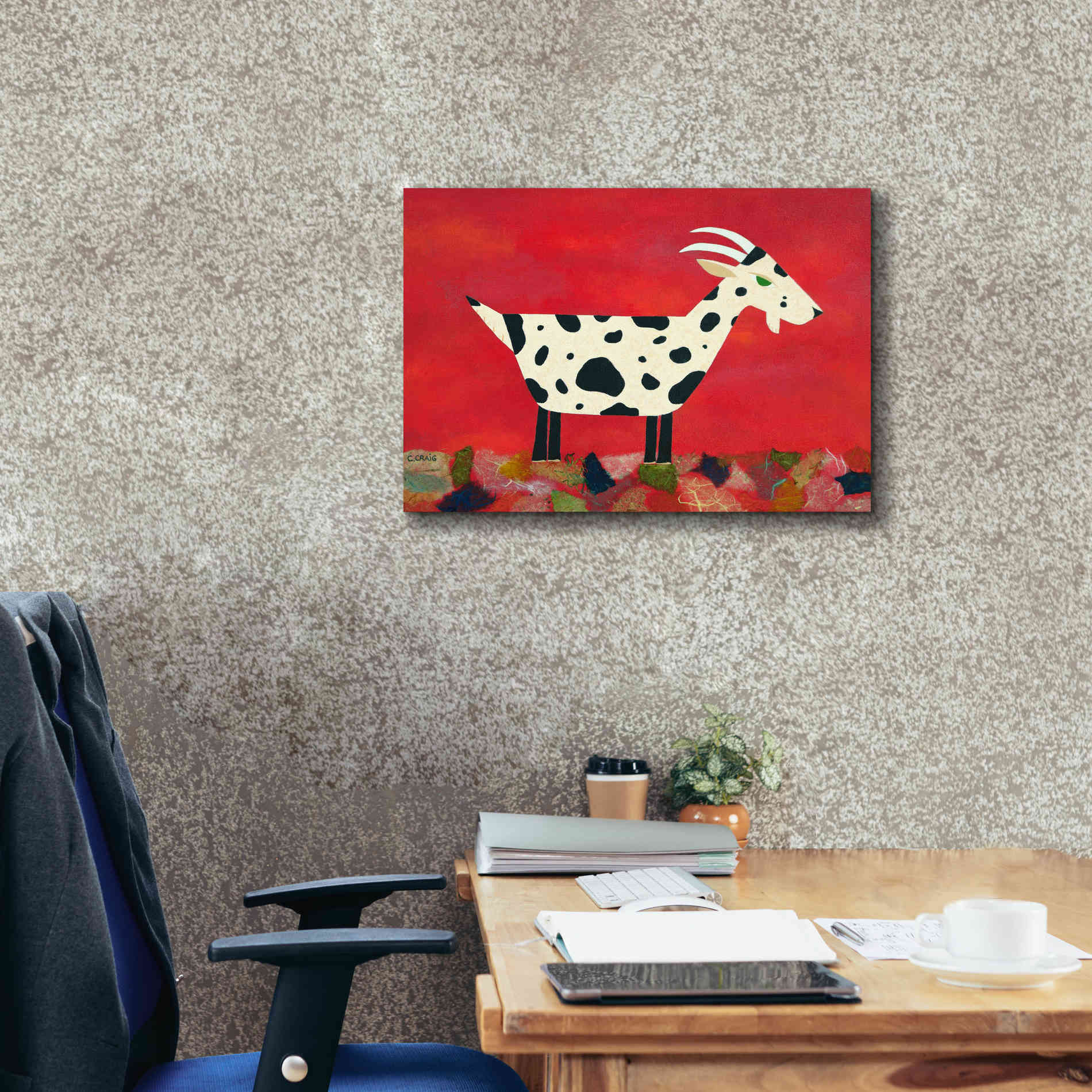 'Vincent Van Goat by Casey Craig Giclee Canvas Wall Art,24 x 20