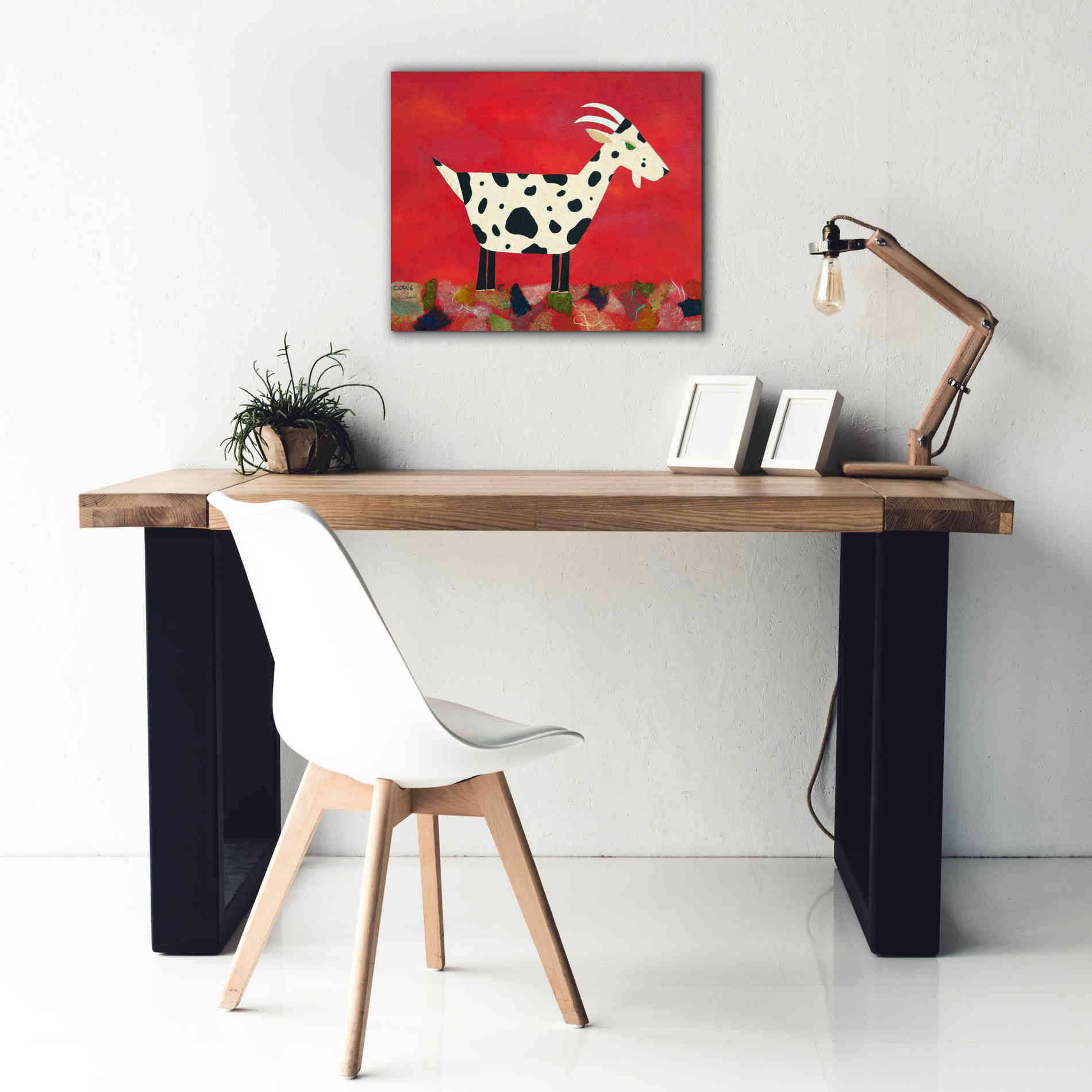 'Vincent Van Goat by Casey Craig Giclee Canvas Wall Art,24 x 20