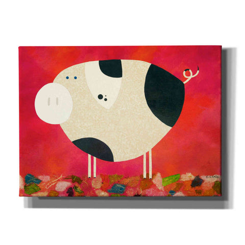 Image of 'Pig Newton Reverse by Casey Craig Giclee Canvas Wall Art