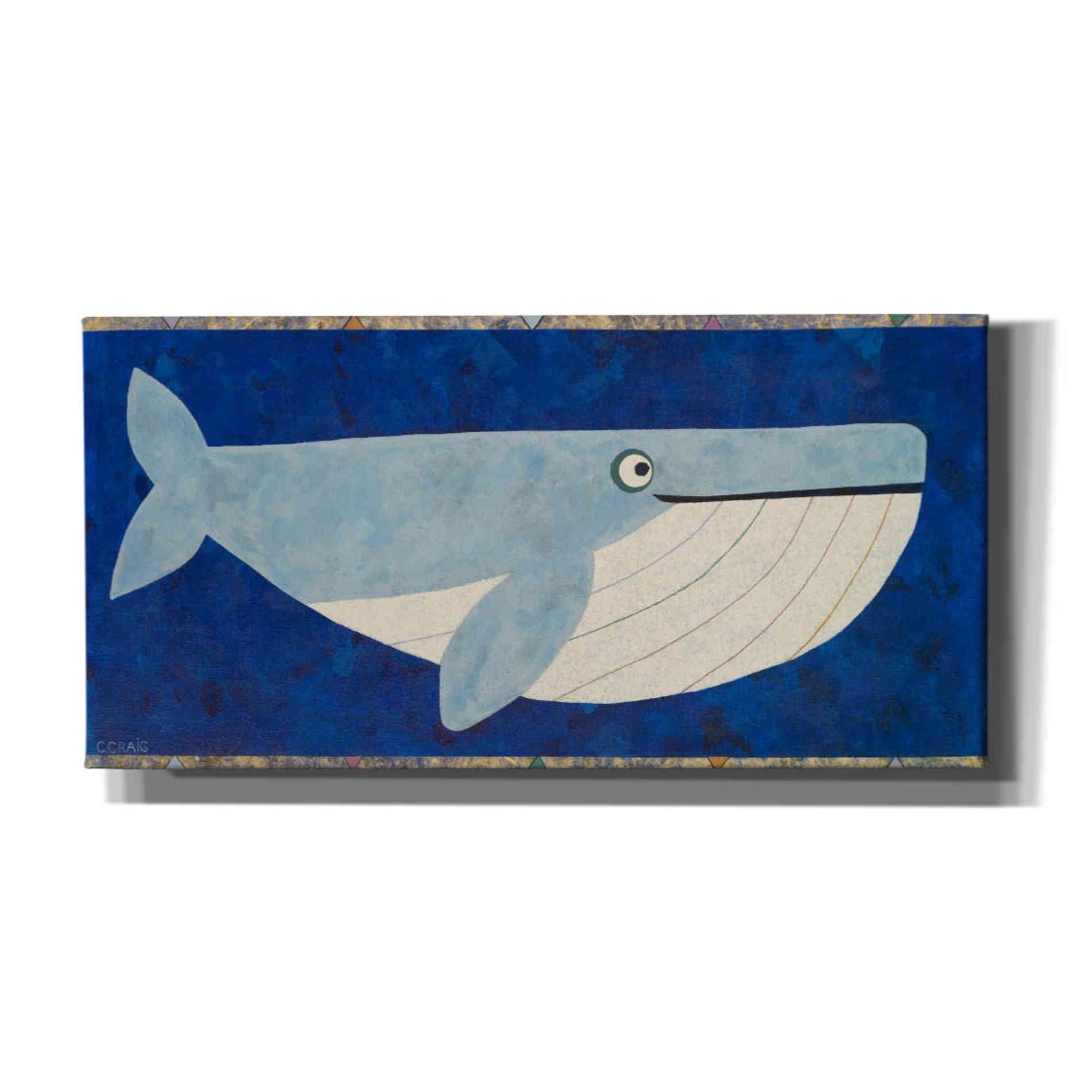 'Wendell the Whale by Casey Craig Giclee Canvas Wall Art