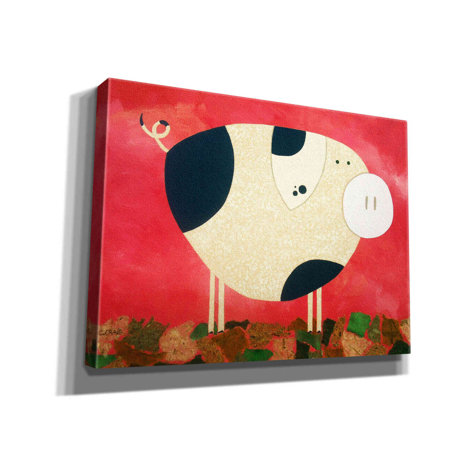 'Pig Newton by Casey Craig Giclee Canvas Wall Art