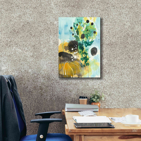 Image of 'Sunflower Kisses II by Corina Capri Giclee Canvas Wall Art,18 x 26
