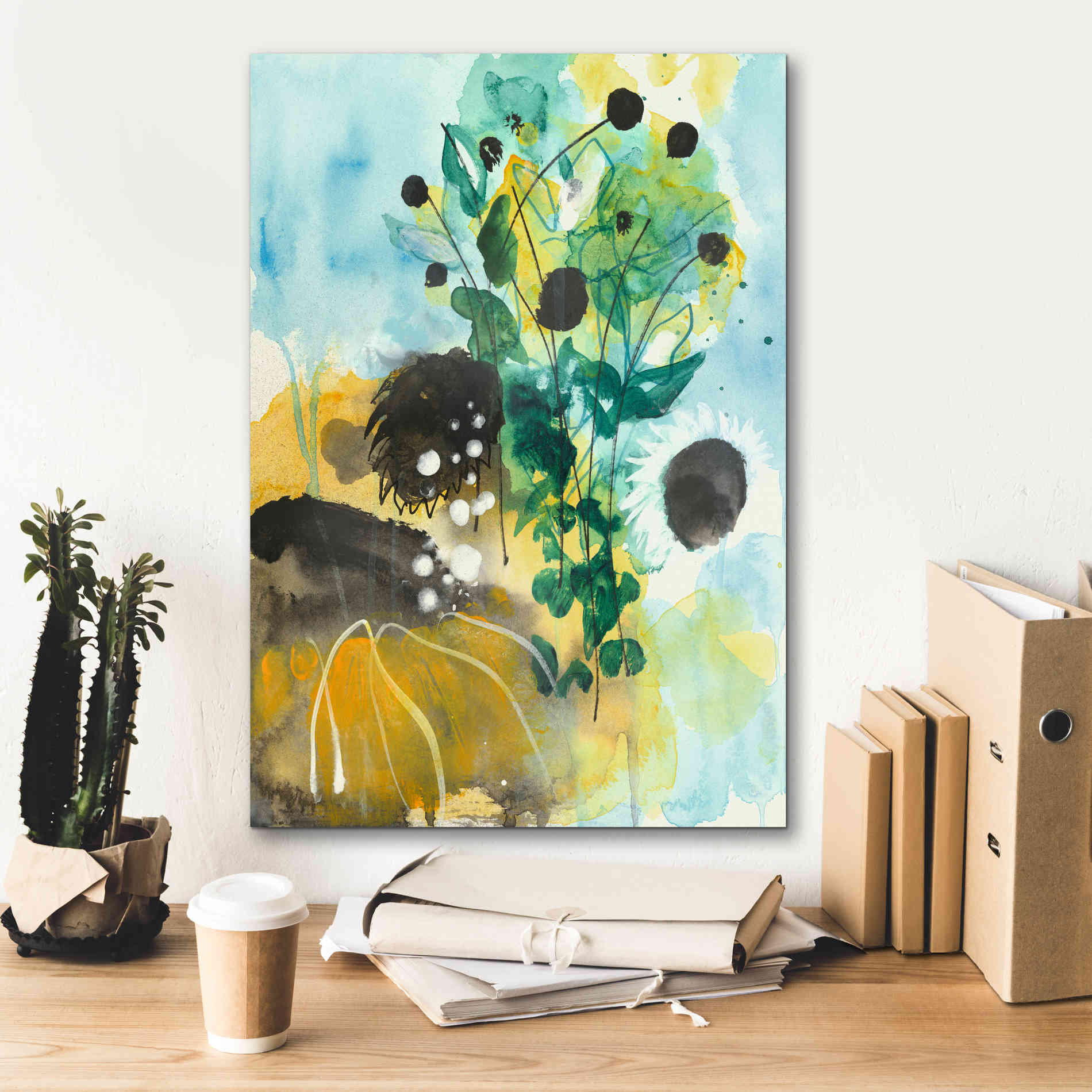 'Sunflower Kisses II by Corina Capri Giclee Canvas Wall Art,18 x 26