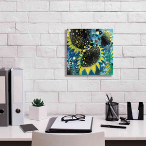 'Sunflower Kisses by Corina Capri Giclee Canvas Wall Art,12 x 12