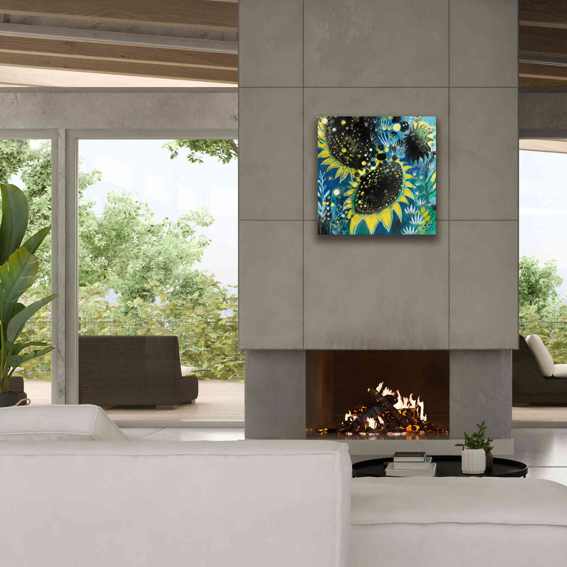 'Sunflower Kisses by Corina Capri Giclee Canvas Wall Art,26 x 26