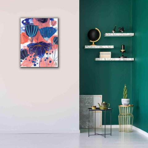 Image of 'Blumen Blues by Corina Capri Giclee Canvas Wall Art,26 x 34
