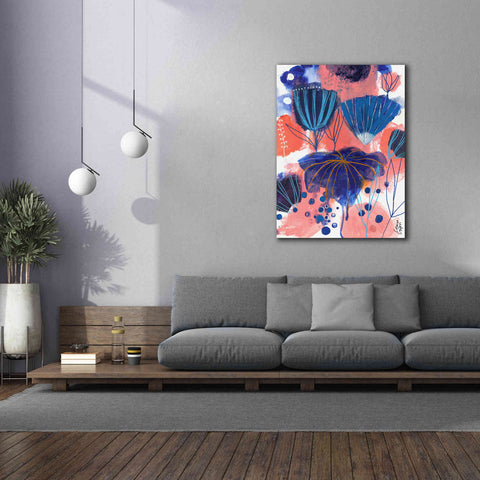 Image of 'Blumen Blues by Corina Capri Giclee Canvas Wall Art,40 x 54