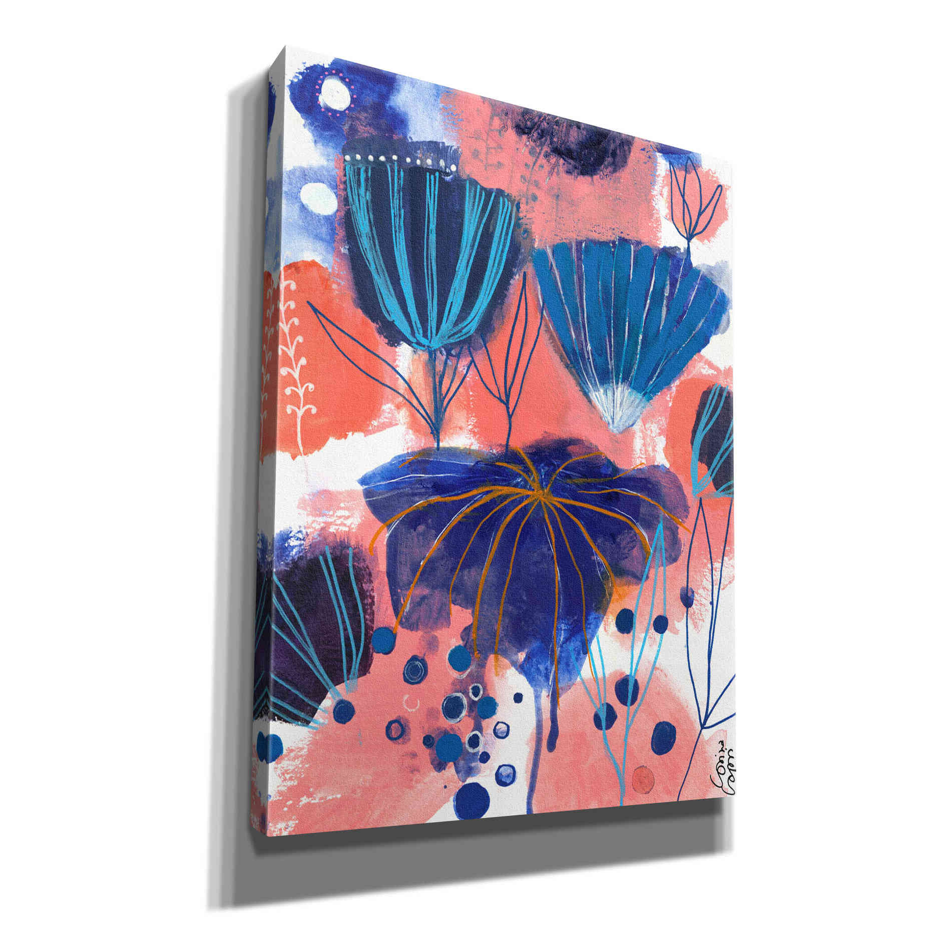 'Blumen Blues by Corina Capri Giclee Canvas Wall Art