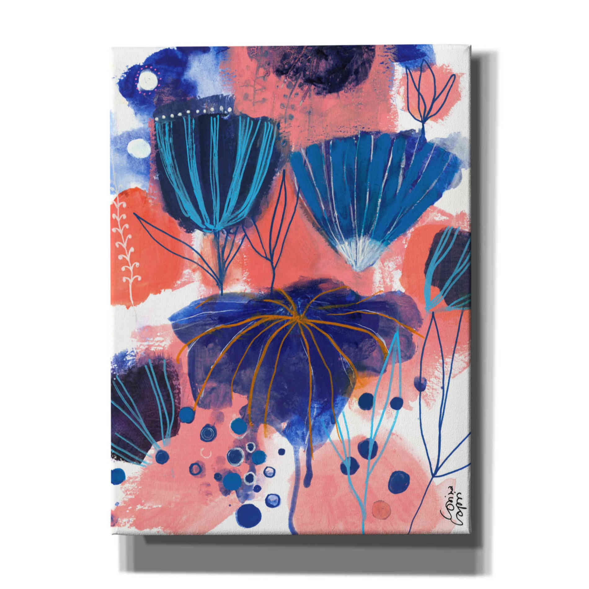 'Blumen Blues by Corina Capri Giclee Canvas Wall Art