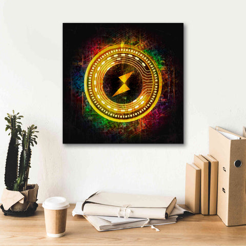 Image of Epic Graffiti'Thorchain Better Than Gold' by Epic Portfolio Giclee Canvas Wall Art,18 x 18