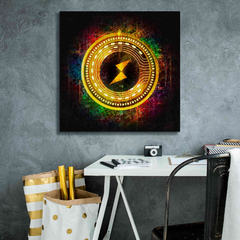 Image of Epic Graffiti'Thorchain Better Than Gold' by Epic Portfolio Giclee Canvas Wall Art,26 x 26